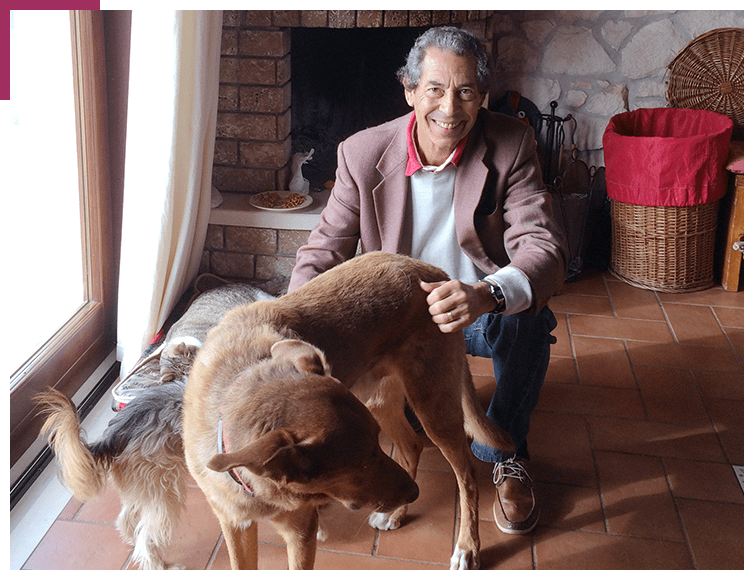 Dr Giuseppe Ferraro and his beloved pet